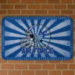 Air Force Falcons Helmet Centerpiece Blue Doormat