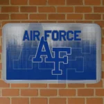 Air Force Falcons Pixel Blur Blue Doormat