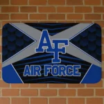 Air Force Falcons Techno Camo Blue Black Doormat