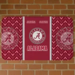 Alabama Crimson Tide Chevron Stack Crimson Doormat