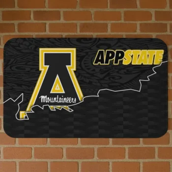 Appalachian State Mountaineers Tribal Detailing Black Doormat