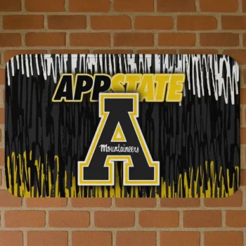 Appalachian State Mountaineers Vertical Flow Black Doormat