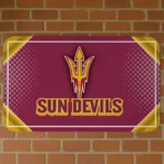Arizona State Sun Devils Silver Halftone Maroon Doormat