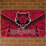 Arkansas State Red Wolves Layered Lines Scarlet Doormat