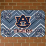 Auburn Tigers Chevron Geometrics Navy Blue Doormat