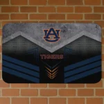 Auburn Tigers Chevron Points Navy Blue Black Doormat