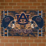 Auburn Tigers Helmet Illustration Navy Blue Doormat