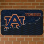 Auburn Tigers Tribal Detailing Navy Blue Black Doormat