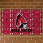 Ball State Cardinals Bolt Row Red Doormat