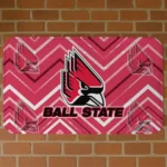Ball State Cardinals Chevron Geometrics Red Doormat