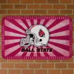 Ball State Cardinals Helmet Centerpiece Red Doormat
