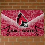 Ball State Cardinals Layered Lines Red Doormat