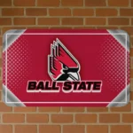 Ball State Cardinals Silver Halftone Red Doormat