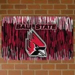 Ball State Cardinals Vertical Flow Red Doormat