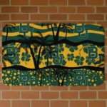 Baylor Bears Palm Silhouette Green Black Doormat