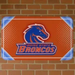 Boise State Broncos Silver Halftone Orange Doormat