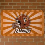 Bowling Green Falcons Helmet Centerpiece Orange Doormat
