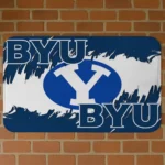 BYU Cougars Plate Rip Blue Doormat