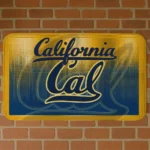 California Golden Bears Pixel Blur Blue Doormat