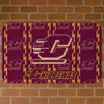 Central Michigan Chippewas Bolt Row Maroon Doormat
