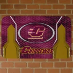 Central Michigan Chippewas Hexagon Oval Maroon Doormat