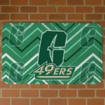 Charlotte 49ers Chevron Geometrics Green Doormat