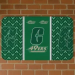 Charlotte 49ers Chevron Stack Green Doormat