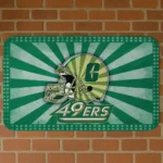 Charlotte 49ers Helmet Centerpiece Green Doormat