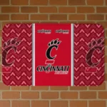 Cincinnati Bearcats Chevron Stack Red Doormat