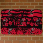 Cincinnati Bearcats Palm Silhouette Red Black Doormat