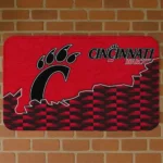 Cincinnati Bearcats Tribal Detailing Red Black Doormat