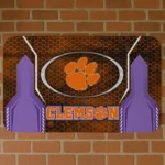 Clemson Tigers Hexagon Oval Orange Doormat