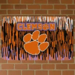 Clemson Tigers Vertical Flow Orange Doormat