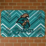 Coastal Carolina Chanticleers Chevron Geometrics Green Doormat