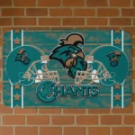 Coastal Carolina Chanticleers Helmet Illustration Green Doormat