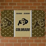 Colorado Buffaloes Chevron Stack Gold Doormat