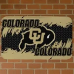 Colorado Buffaloes Plate Rip Gold Doormat