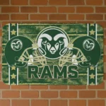 Colorado State Rams Helmet Illustration Green Doormat