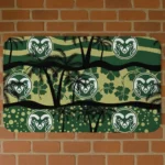 Colorado State Rams Palm Silhouette Green Black Doormat
