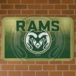 Colorado State Rams Pixel Blur Green Doormat
