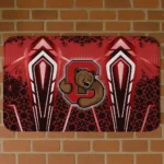 Cornell Big Red Graphic Stripes Red Doormat