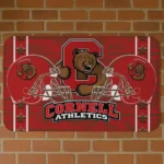 Cornell Big Red Helmet Illustration Red Doormat