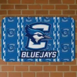 Creighton Bluejays Bolt Row Blue Doormat