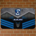 Creighton Bluejays Chevron Points Blue Black Doormat