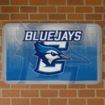 Creighton Bluejays Pixel Blur Blue Doormat