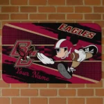 Custom Boston College Eagles Mickey Quarterback Maroon Black Doormat