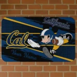 Custom California Golden Bears Mickey Quarterback Blue Black Doormat