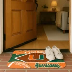 custom-miami-hurricanes-football-crest-orange-black-doormat-best-selling.webp
