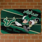 Custom South Florida Bulls Mickey Quarterback Green Black Doormat