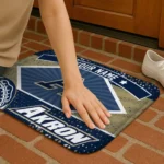 customized-akron-zips-football-crest-blue-black-doormat-best-selling.webp
